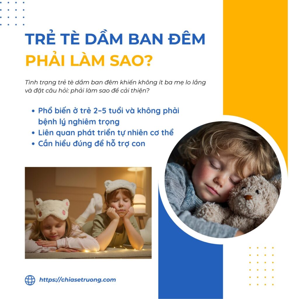 Trẻ tè dầm ban đêm phải làm sao?
